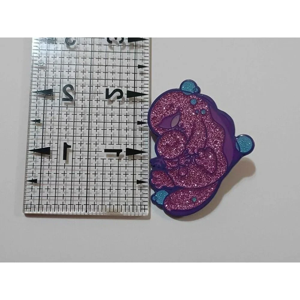 Pokemon Shiny Wooper and Quagsire Glitter Enamel Pin